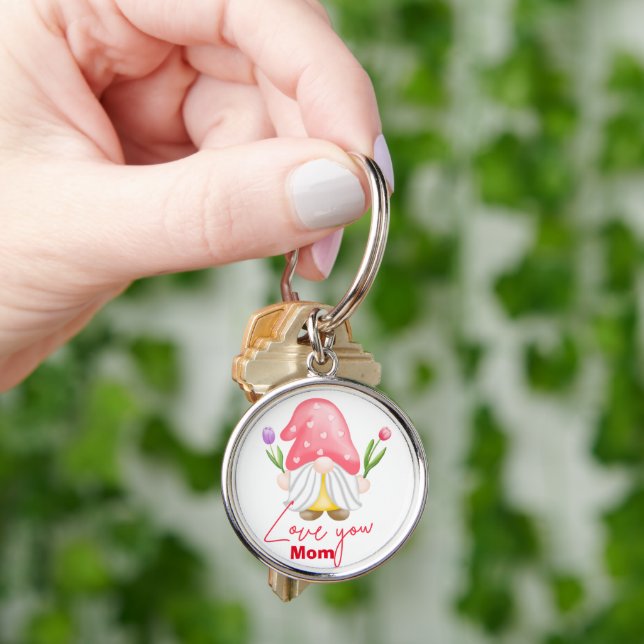 Llavero el día de San Valentín gnome personalizado persona (Mano)