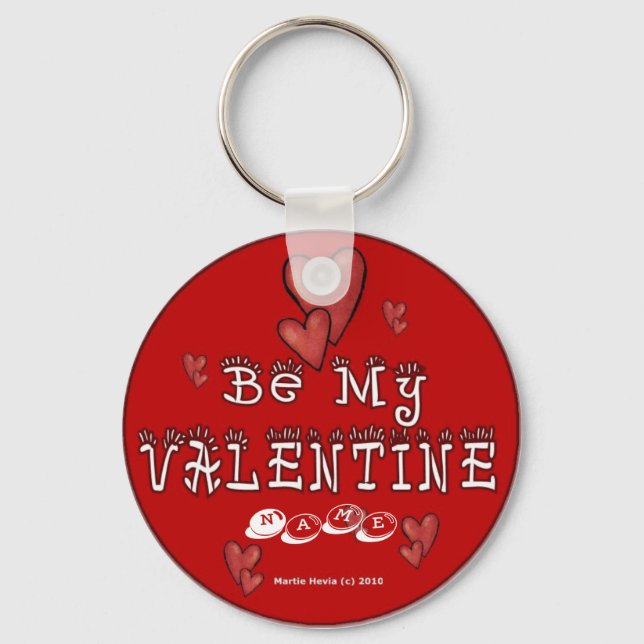 Llavero El día de San Valentín Keychain (2a) - Personaliza (Anverso)