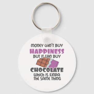 Llavero El dinero no puede comprar felicidad pero sí choco