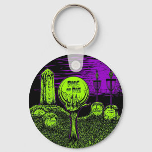 Llavero El disco o muere - diseño del golf del disco