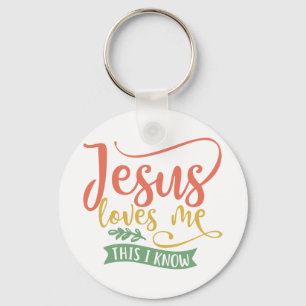 Llavero El Diseño Cristiano Jesús Me Ama. Esto lo sé
