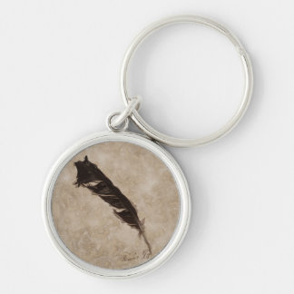 Llavero El diseño de la Fila de Pájaros de Raven