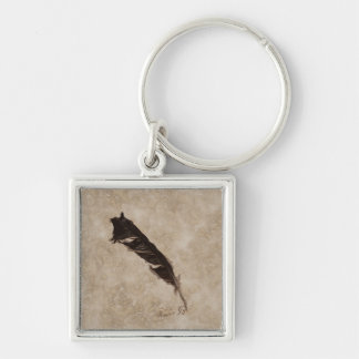 Llavero El diseño de la Fila de Pájaros de Raven