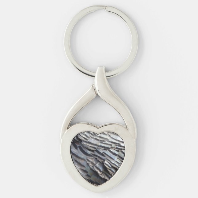 Llavero El diseño de la naturaleza abstracta de los plumas (Anverso)