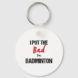 Llavero El divertido deporte de la raqueta de Badminton qu