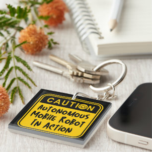 Llavero El divertido robot móvil autónomo en acción