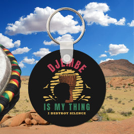 Llavero El Djembe colorido es mi cosa el tambor africano