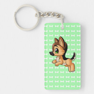 Llavero El doble lindo del perrito del pastor alemán ech