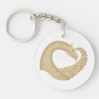 El dragón del corazón de arenisca sobre blanco
