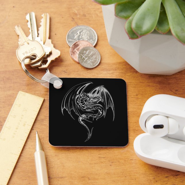 Llavero El Dragón Wyvern Son Criaturas Míticas Fantasías (Escritorio )