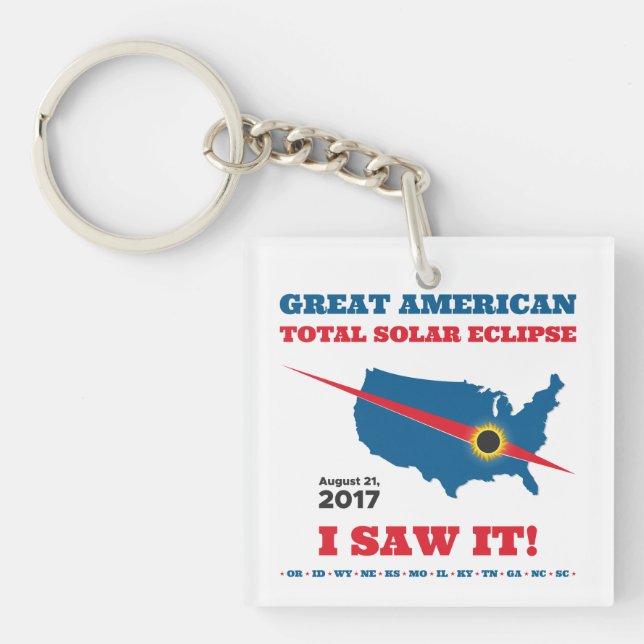 Llavero ¡El eclipse solar total - 2017 - lo vi! (Frente)