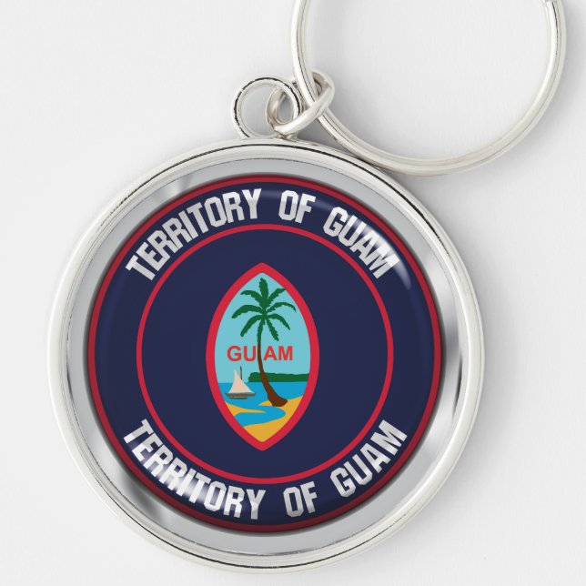 Llavero El emblema de Guam Round (Frente)