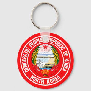 Llavero El emblema de la Ronda de Corea del Norte