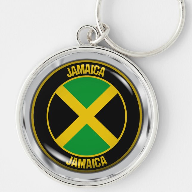 Llavero El emblema de la ronda de Jamaica (Frente)