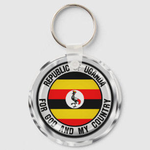 Llavero El emblema de la ronda de Uganda