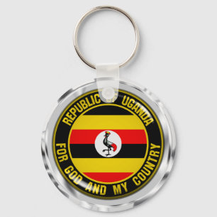 Llavero El emblema de la ronda de Uganda