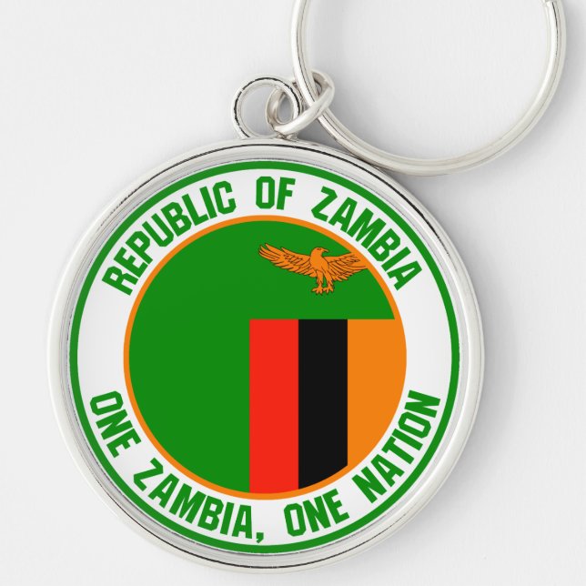 Llavero El emblema de la Ronda de Zambia (Frente)