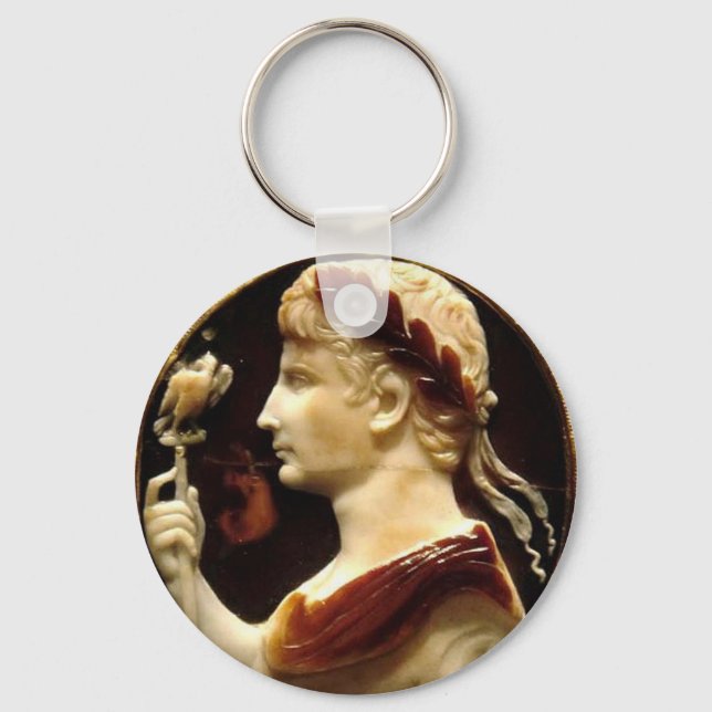 Llavero El emperador romano Octavian Augustus Cameo Arte A (Anverso)