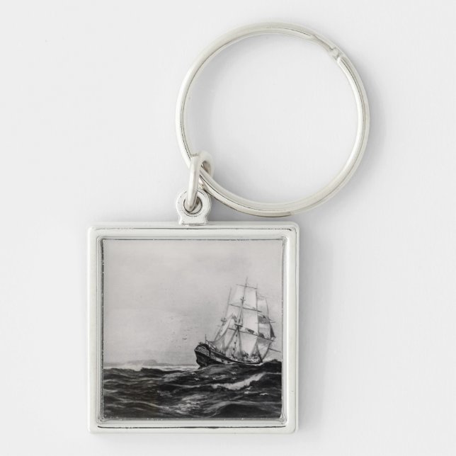 Llavero El esfuerzo en Sea, 1900, grabado por Lowy (Frente)