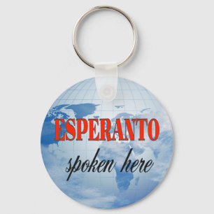 Llavero El esperanto habla aquí tierra nublada