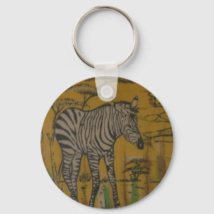 Llavero El Espíritu Serengeti: Zebra Grazing en Mara