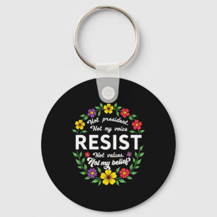 Llavero El estilo floral del boho resiste a Trump, no a mi