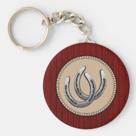 Llavero El estilo occidental de las herraduras plateadas d