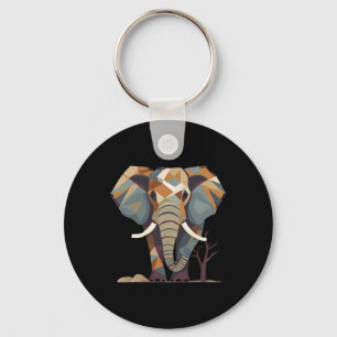 Llavero El estiloso artista de los amantes del elefante sa