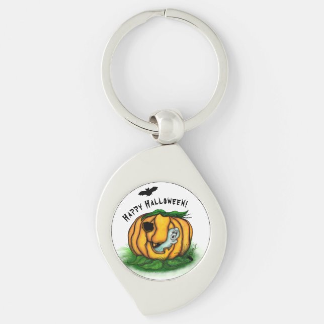 Llavero El fantasma de Halloween , Bat , Ghost y Spider (Anverso)