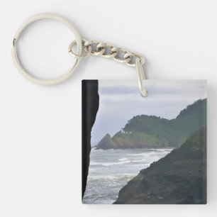 Llavero El faro de cabeza de Heceta y los leones marinos,
