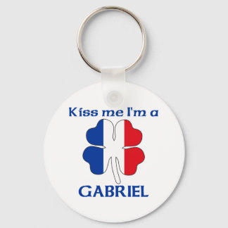 Llavero El francés personalizado me besa, soy Gabriel