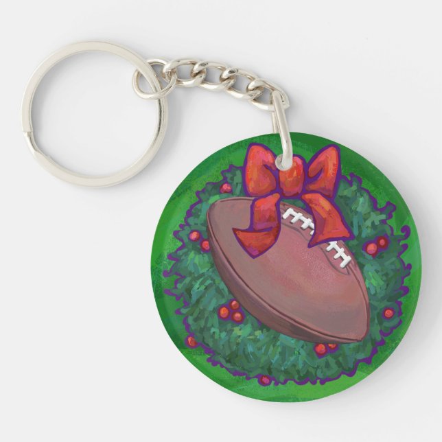 Llavero El fútbol entre Navidades escribió sobre el verde (Frente)