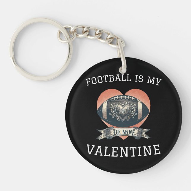 Llavero El fútbol es mi San Valentín (Frente)
