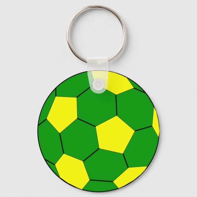 Llavero El fútbol verde y amarillo (Anverso)