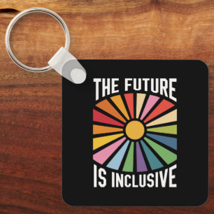 Llavero El Futuro es Inclusivo Arcoíris Orgullo Derechos T