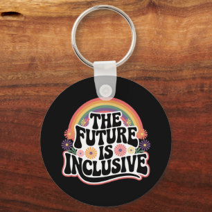 Llavero El Futuro es Inclusivo Bandera Arcoíris LGBTQ Gay 
