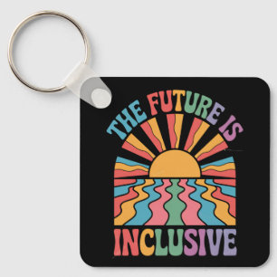 Llavero El Futuro Es Inclusivo Orgullo Arcoíris LGBTQ Retr