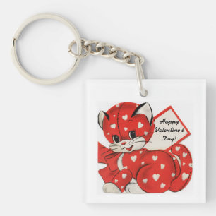 Llavero El gatito lindo de San Valentín