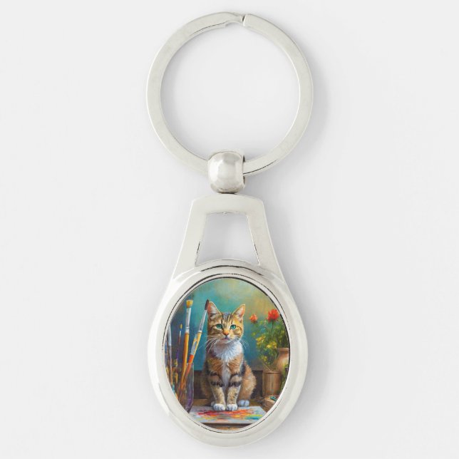 Llavero El gato artístico (Anverso)