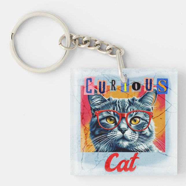 Llavero El Gato Curioso (Frente)