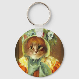 Llavero El gato de Mary Cassatt en Bonnet