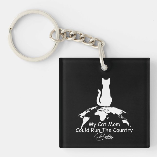 Llavero El Gato Enamorado De Mi Gato Mamá Podría Manejar M (Frente)