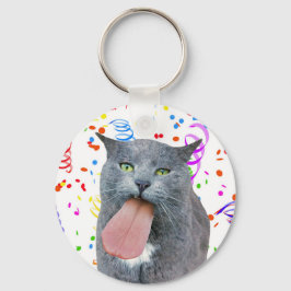 Llavero ¿El Gato fiesta Tiene Su Lengua?