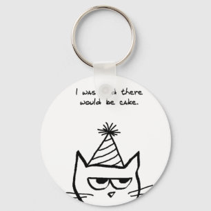 Llavero El gato odia los cumpleaños - Funny Cat Keychain
