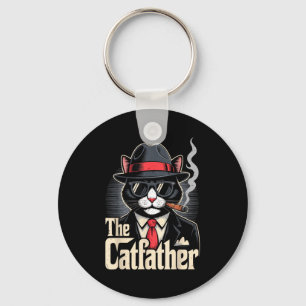 Llavero El gato padre esmoquin gato papá feliz día del pad