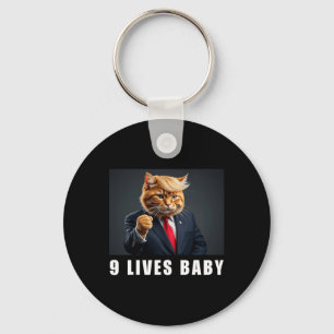 Llavero El gato Trump 9 vive al bebé Trump Ganó la victori