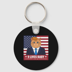 Llavero El gracioso gato Trump 9 vive un voto gracioso par