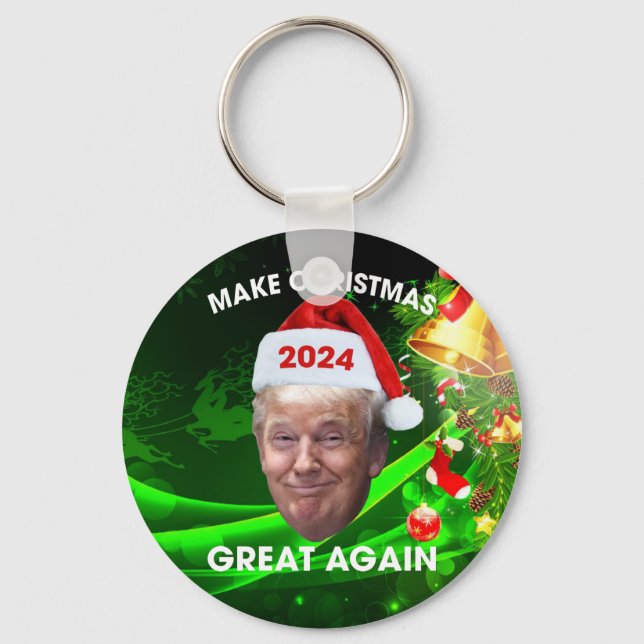 Llavero El gracioso Santa Trump 2024 vuelve a hacer grande (Anverso)
