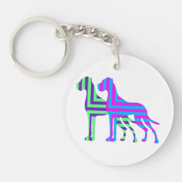 Llavero El gran danés que bordea