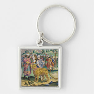 Llavero El gran rey del Parthians caza con su Tam